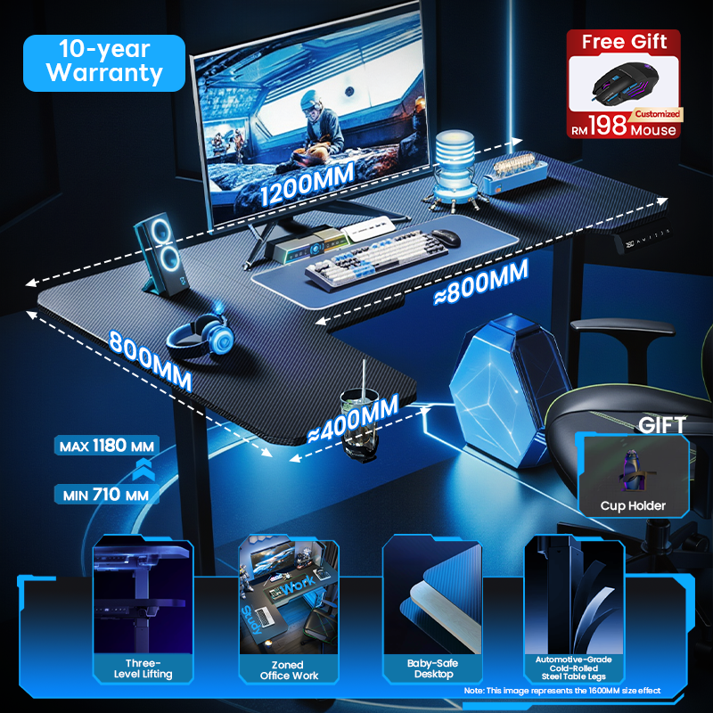 Xpanse Xtreme Electric L-shape Table