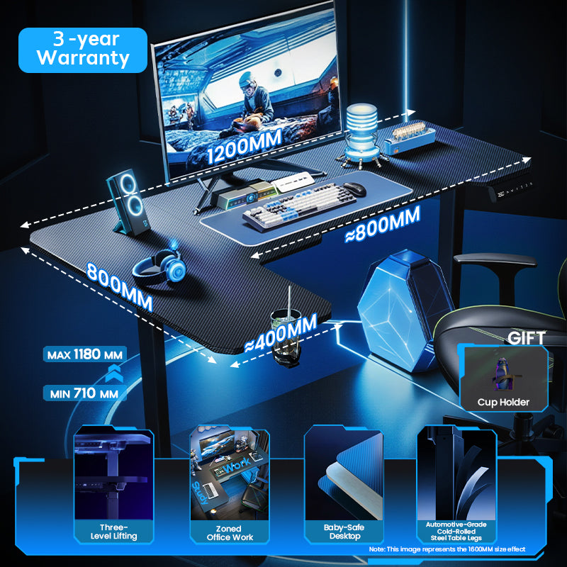 Xpanse Xtreme Electric L-shape Table