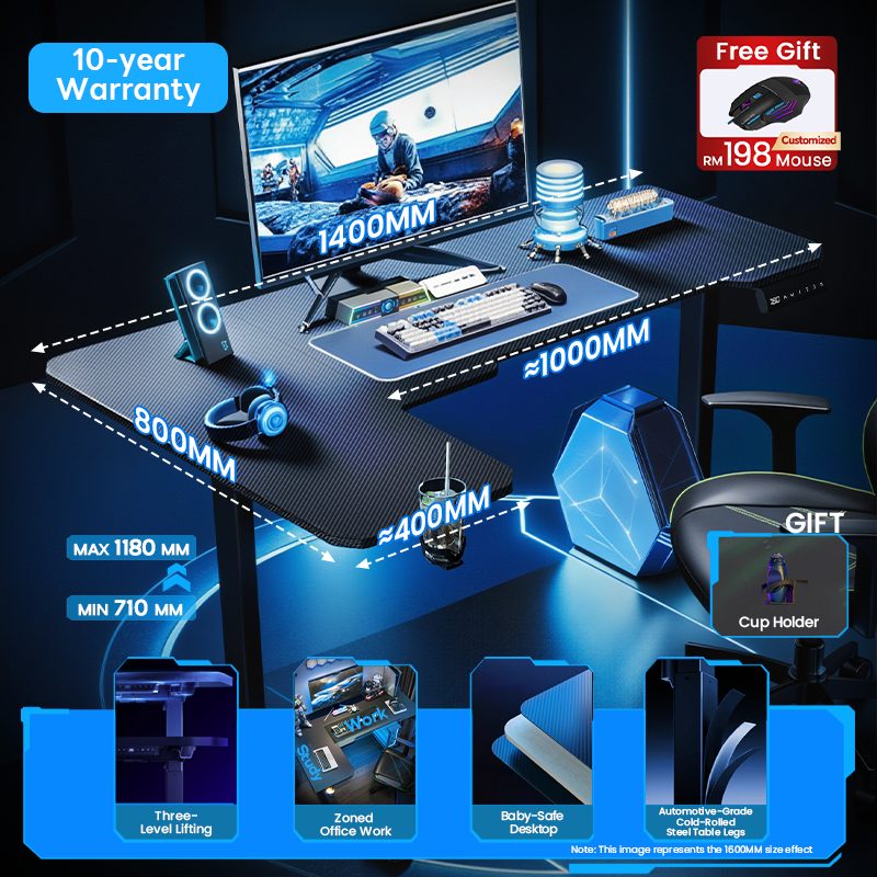 Xpanse Xtreme Electric L-shape Table