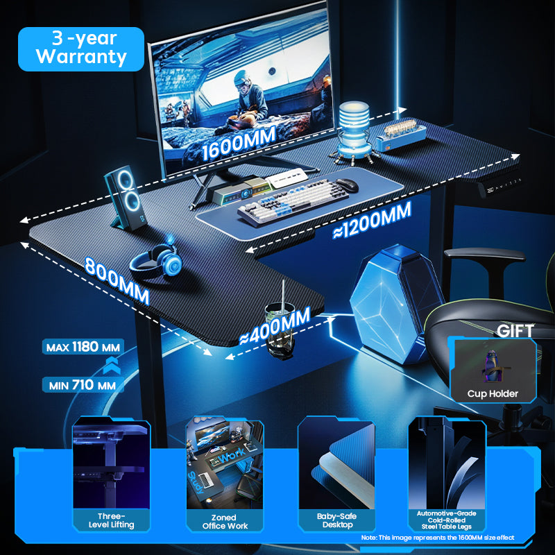 Xpanse Xtreme Electric L-shape Table