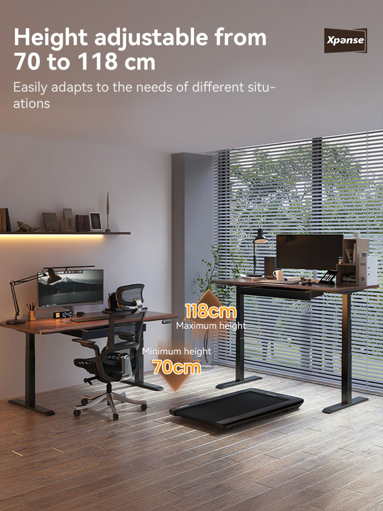 Xpanse Southeast Asian Walnut Electric Office Table