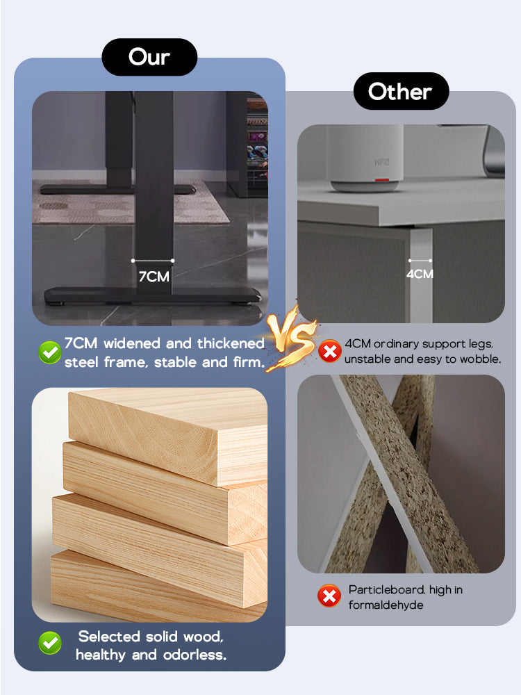 Xpanse Southeast Asian Walnut Electric Office Table