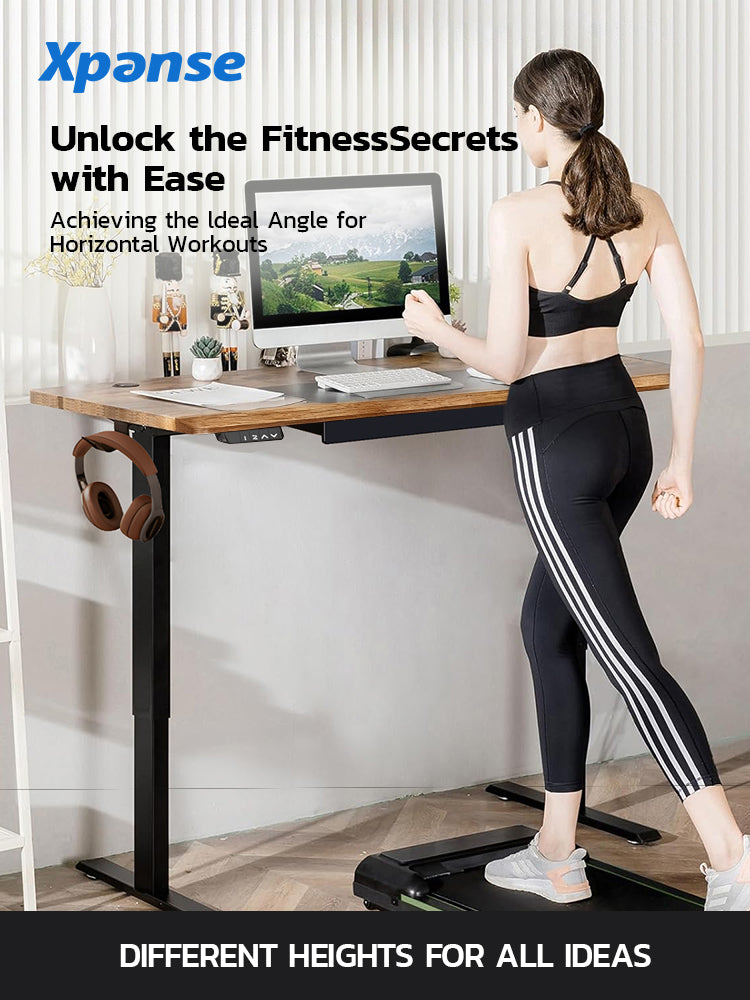 Xpanse Southeast Asian Walnut Electric Office Table