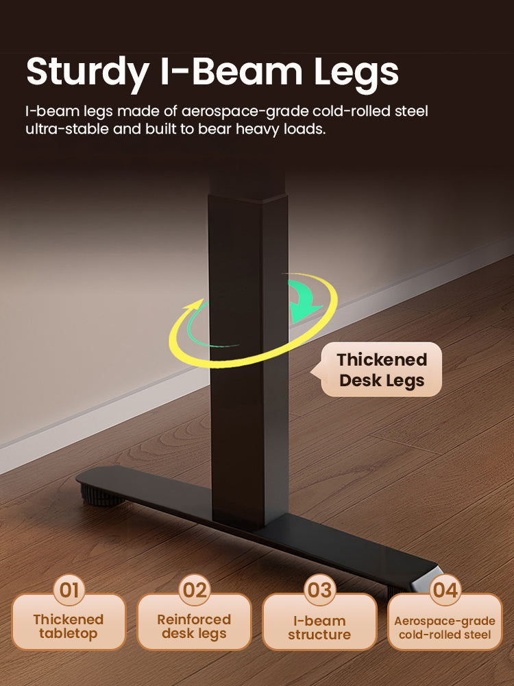 Xpanse Southeast Asian Walnut Electric Office Table