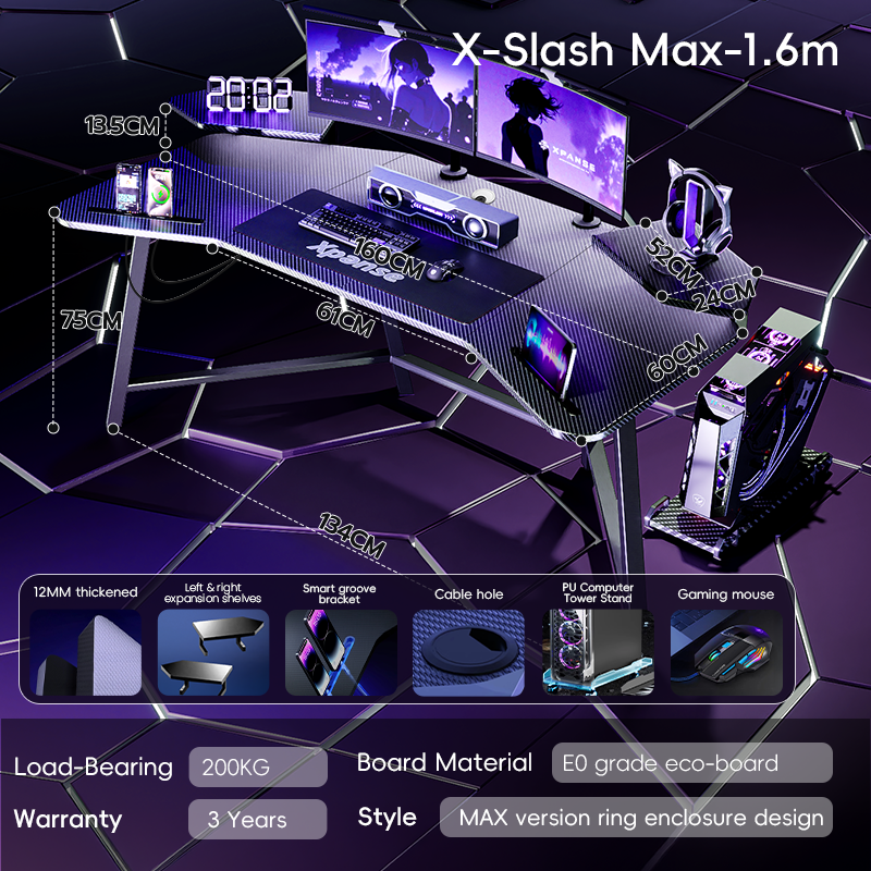 Xpanse X-Slash Winged Gaming Table