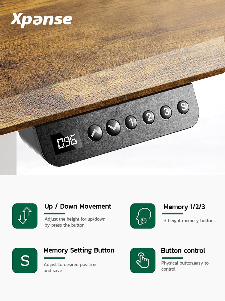 Xpanse Southeast Asian Walnut Electric Office Table