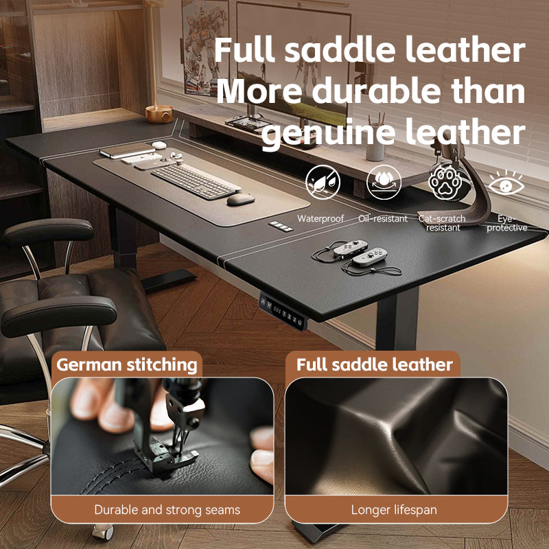 Xpanse X-Pelle Leather Electric Table