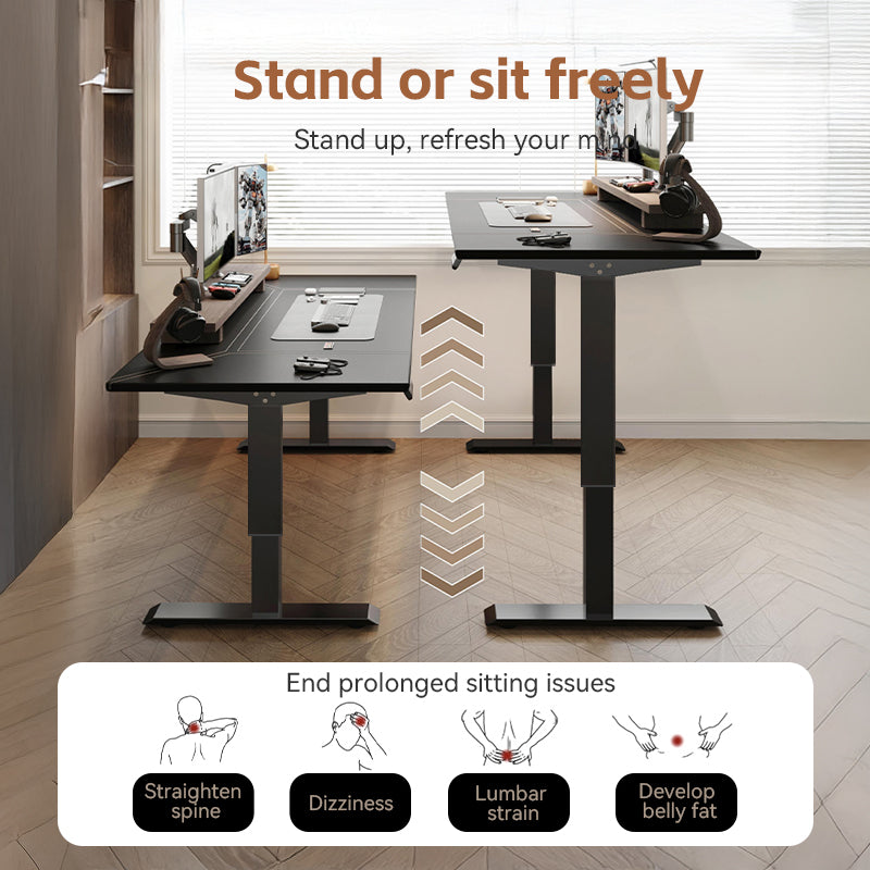 Xpanse X-Pelle Leather Electric Table