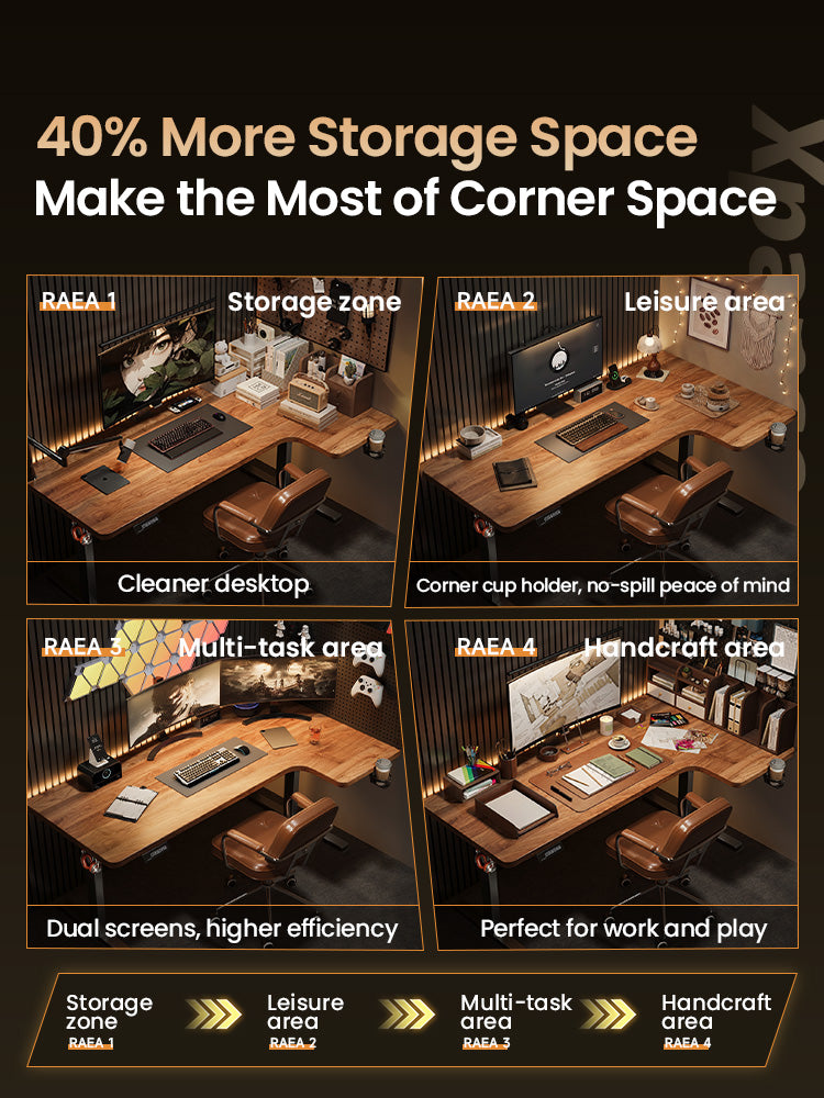 Xpanse Electric L-shape Table