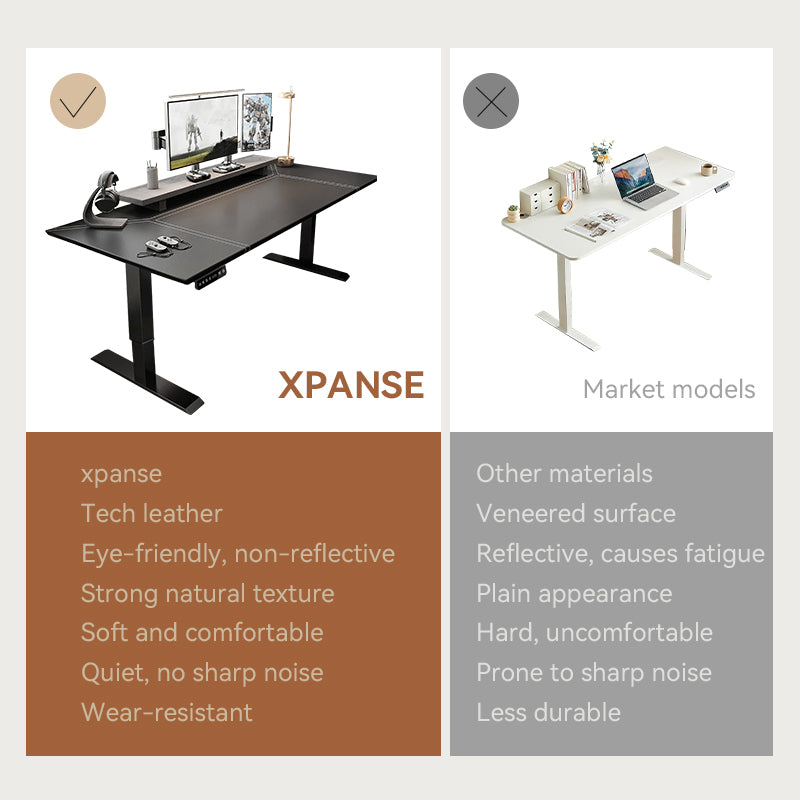 Xpanse X-Pelle Leather Electric Table