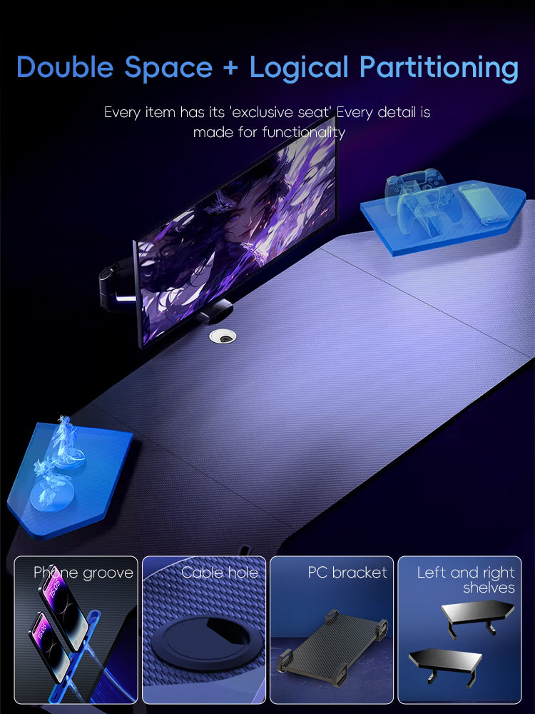 Xpanse X-Slash Winged Gaming Table