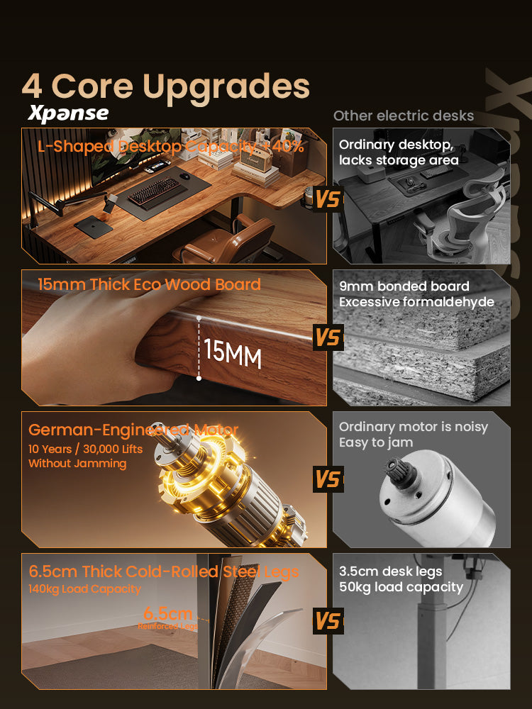Xpanse Electric L-shape Table