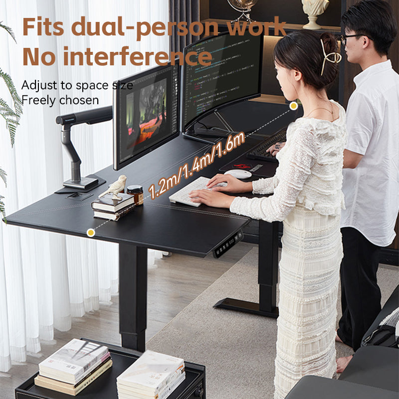 Xpanse X-Pelle Leather Electric Table