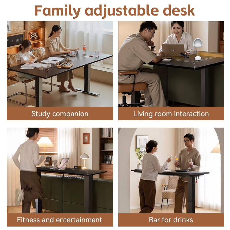 Xpanse X-Pelle Leather Electric Table