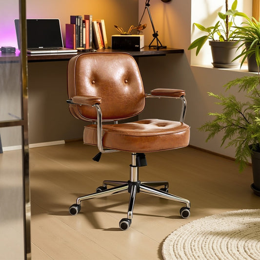 Xpanse Oil Wax Leather Computer Office Ergonomic Study Chair