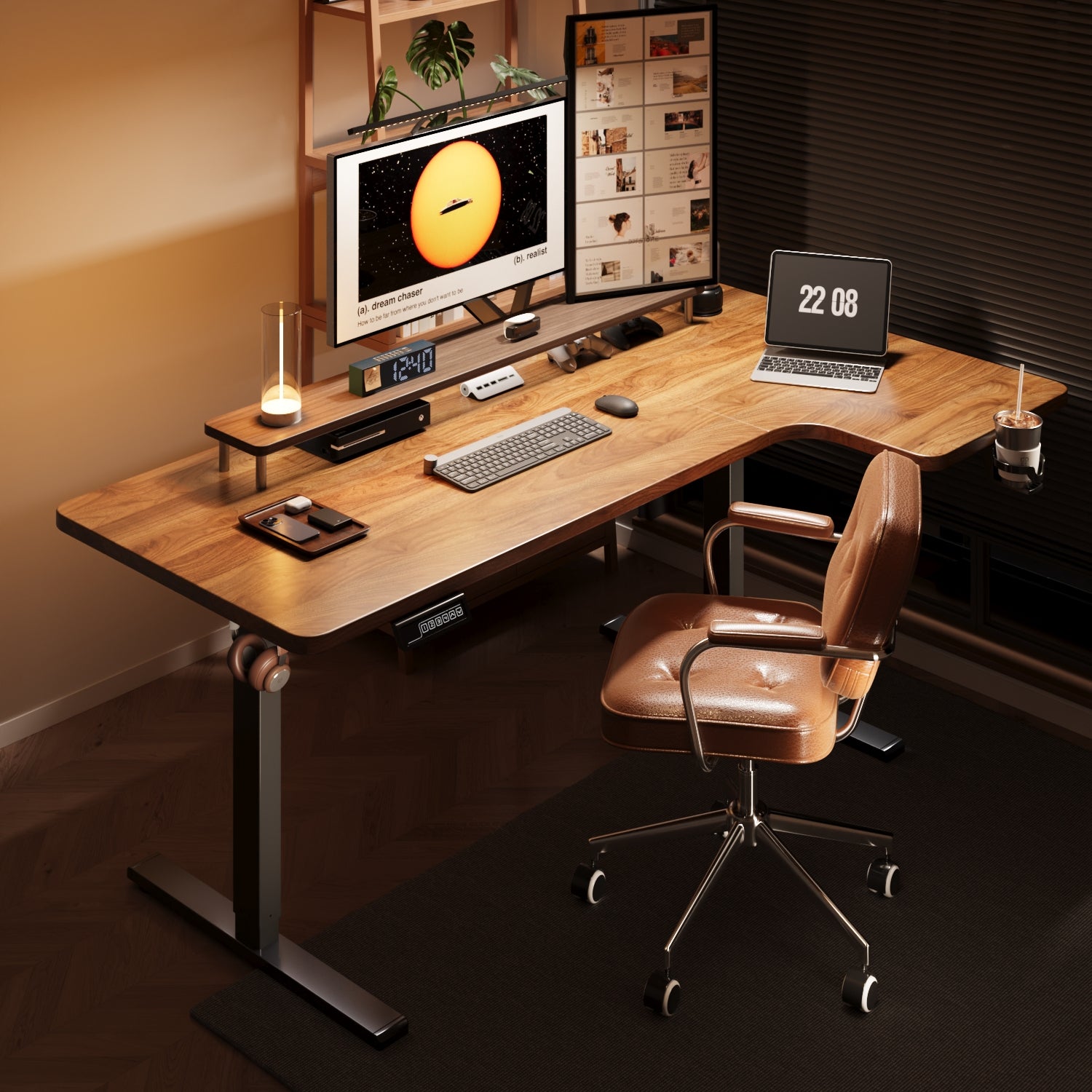 Xpanse Electric L-shape Table